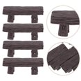 thumbnail image 1 of BESTYASH 8Ud Banco Pequeño Resin Negro Madera Para Adorno De Jardín En Casa, 1 of 7