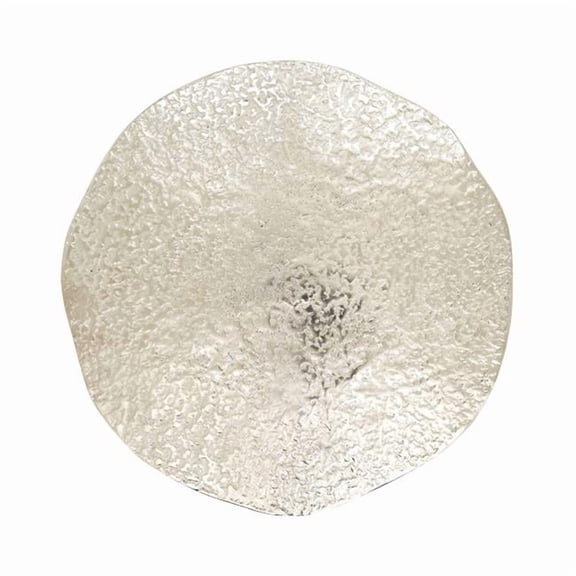 Saro Lifestyle CH917.S15R 15 in. Round Organic Shaped Charger, Silver - Set of 4
