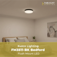 thumbnail image 3 of Kuzco Canada FM3511-BK-5CCT Bedford 11" LED Flush Mount Ceiling Light, 20W, 3 of 7