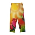 thumbnail image 4 of Sigee Rose Psychedelic Print Women's Soft Pajama Pants - Breathable and Comfortable Lounge Sleep Bottoms with Elastic Waistband and Pockets-X-Large, 4 of 9