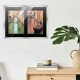 thumbnail image 5 of Stainless Steel Silver Wood Finish Collage Frame - Black Mat, Holds Two 5x7 Photos , UV Resistant, 5 of 8
