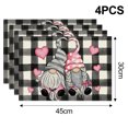 thumbnail image 4 of Ensemble de 4 Sets de table Réutilisables pour Décoration de table de Cuisine de la Saint-Valentin, 4 of 5