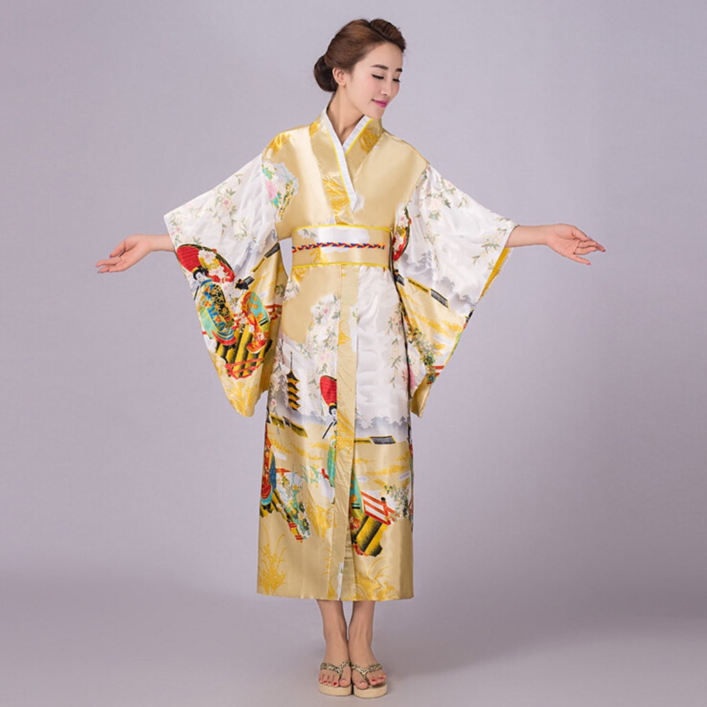 Kimono. Traditional Japanese Dress for Women with Decorations Stock Image -  Image of silk, clothes: 117777163