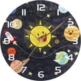 thumbnail image 5 of SKYSONIC Space Rocket Wall Clock 10 Inch Silent Non Ticking Round Clock Oil Painting Clock Easy to Read Clock for Living Room Bedroom Bathroom Home Decor, 5 of 7