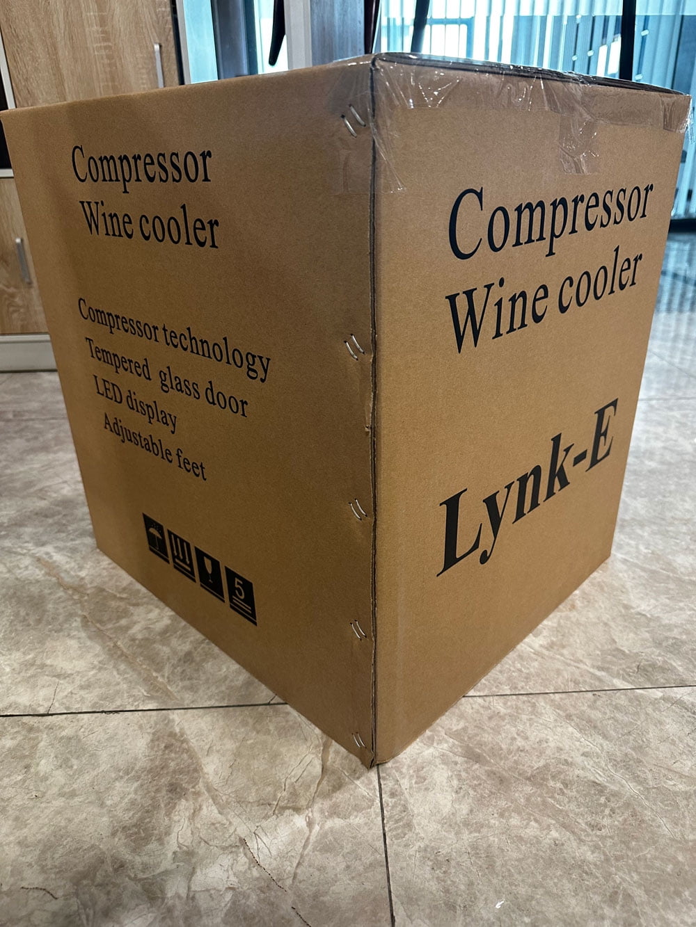 Lynk-E Wine Bottle Refrigerator, Built-in or Freestanding Wine Freezers with Advanced Cooling System for Drink Soda Wine Water, Quiet Operation, Silver