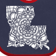 thumbnail image 4 of Inktastic Louisiana Silhouette Mandala Boys or Girls Baby Bib, 4 of 4