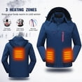 thumbnail image 3 of Chaqueta calefactable para hombre con capucha desmontable Chaqueta calefactora cálida de invierno, 3 of 8