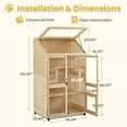 thumbnail image 3 of MCombo Wooden Cat House with Opening Top Skylight, Luxury Cat House with Multiple Levels for Indoor Cats, Lockable Doors, Wheels, CT392, 3 of 7
