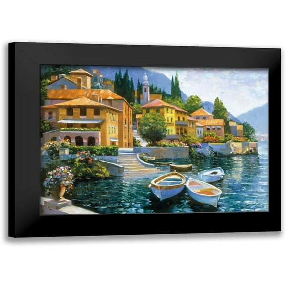 Behrens, Howard 14x11 Black Modern Framed Museum Art Print Titled - Lake Como Landing