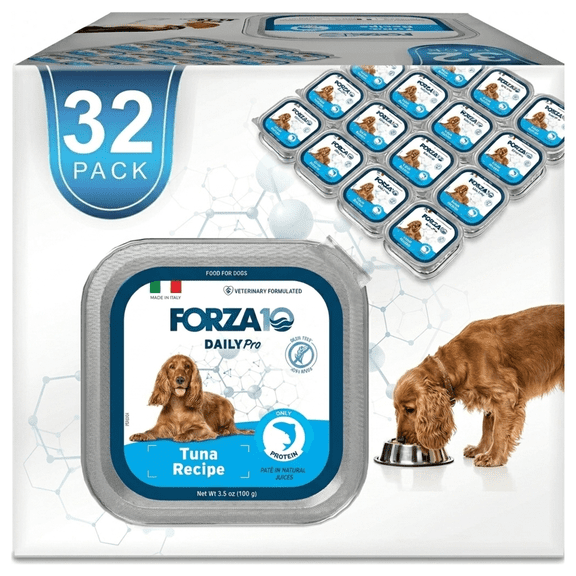 Forza10 DailyPro Wet Dog Food for Adult Dogs - Tuna Recipe, 32 Pack | Vet-Formulated- Non-GMO - Made in Italy
