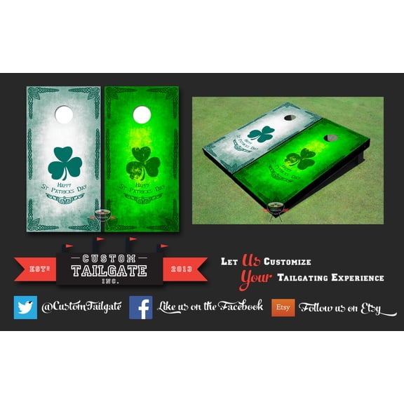 St. Patrick Day Themed Cornhole Boards