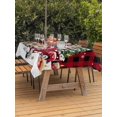 thumbnail image 2 of Outdoor Tablecloth with Umbrella Hole and Zipper, Red Plaid Truck Christmas Rectangle Table Cloth 60x84 Inch Waterproof Tablecloth, Xmas Tree Snowflake Gifts Winter Picnic Table Cover for Patio, 2 of 7