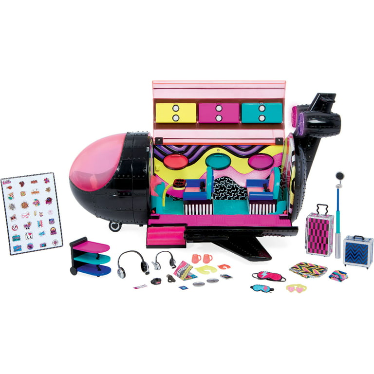 LOL Surprise OMG Remix 4 in 1 Exclusive Plane Playset Transforms 50  Surprises - Airplane, Car, Recording Studio, Mixing Booth with Colorful  Doll