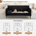 thumbnail image 6 of BaseBeauty 66" Storage Bench for Bedroom, End of Bed Bench with Gold Legs, Black Bench for Bedroom with 2 Pillows, Velvet, 6 of 11