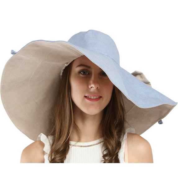 Maitose Women's UV Sun Protection Beach Wide Brim Fishing Hat Blue