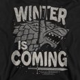 thumbnail image 2 of Game of Thrones Winter Is Coming Unisex Adult Pull-Over Hoodie,Black, Large, 2 of 5