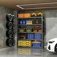 thumbnail image 5 of Welfiya 5-Tier Garage Shelving,39"W Storage Shelves,2500LBS Heavy Duty Shelving, Adjustable Metal Shelving Units for Storage Rack for Shed Warehouse Basement, Black,39"W x 18"D x 72"H, 5 of 8