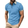 thumbnail image 1 of Chemise à Manches Courtes pour Homme à Col Rabattu Boutonnée - Chemise de Sport Unie P-TTTG, 1 of 7