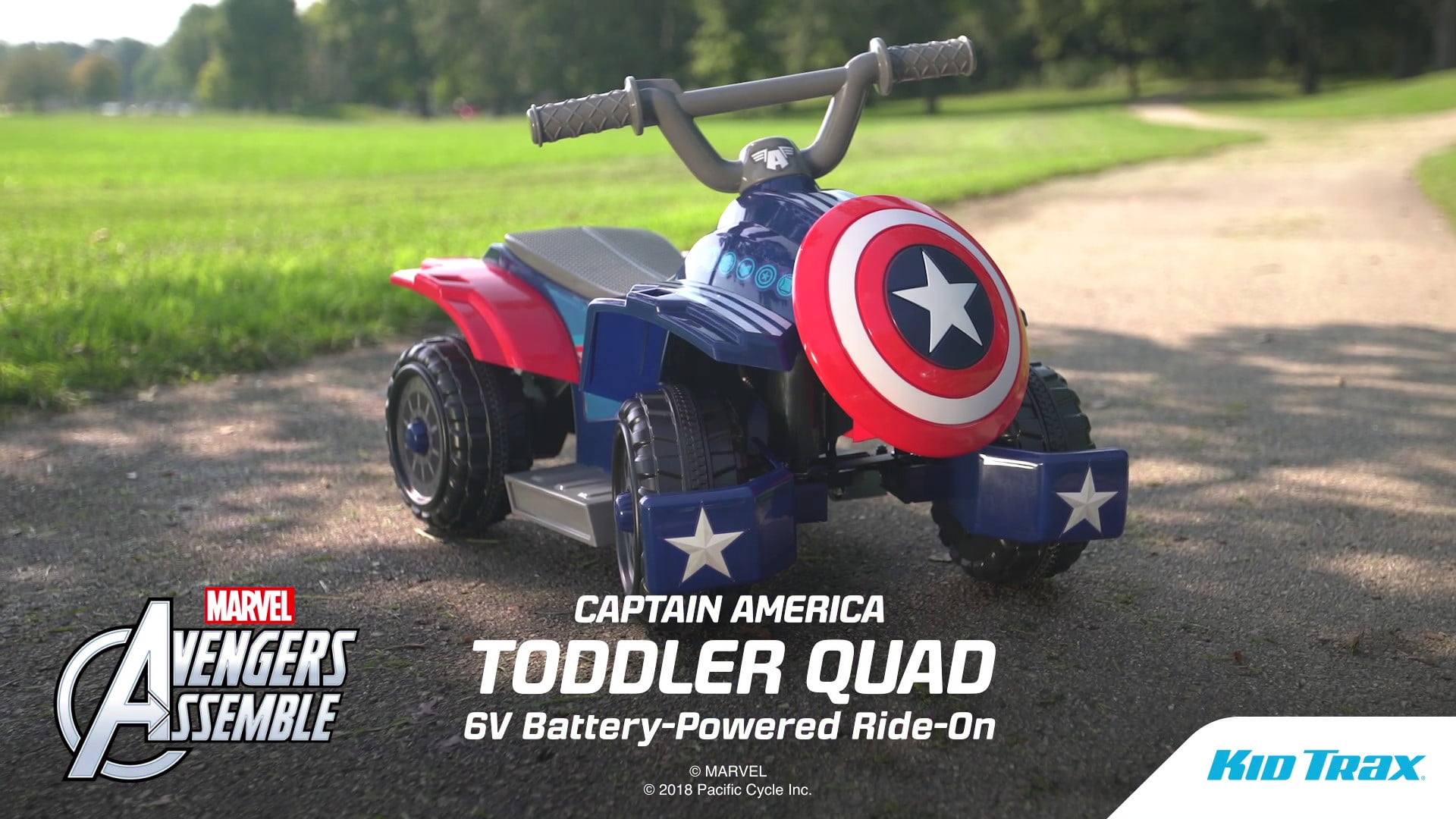 kid trax 12v captain america