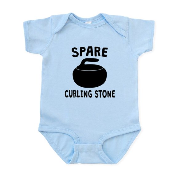 CafePress - Spare Curling Stone Body Suit - Baby Light Bodysuit, Size Newborn - 24 Months