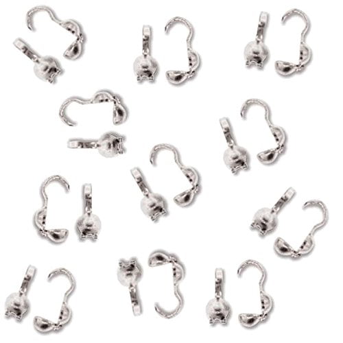 144 Clam Shell Crimp Bead Covers Tips 3mm Silver Plated - Walmart.com