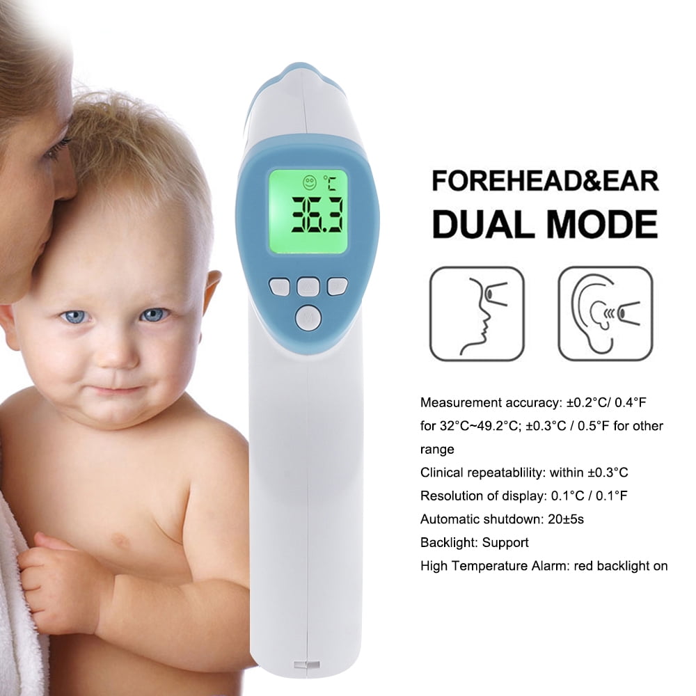 Ear Forehead Thermometer Digital Infrared Baby Temperature Gauge