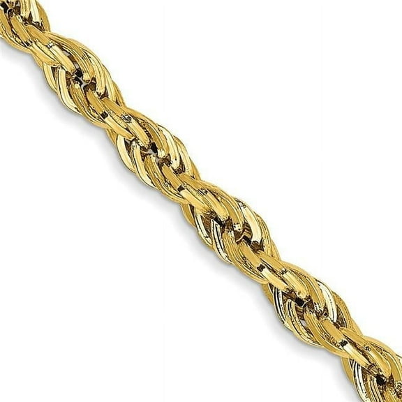 10K Yellow Gold 3 mm Rope Chain Semi-Solid 22 in.