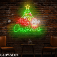 thumbnail image 3 of Glowneon Santa Pine Tree Neon Wall Decor, Christmas Tree Led Wall Art, 3 of 5