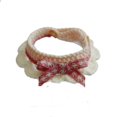 thumbnail image 1 of Veeki Cat Collar Soft Personalized Pet Collar Cute Handmade Butterfly Knitted Collar Pet Adjustable Knit Bib (l), 1 of 3