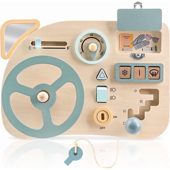 10 in 1 Toy Busy Board for Toddlers 1 Years Wooden Sensory Activity Board for Kids 3-5 Year Old - Fine Motor Skills Toddler Toys for Boys Girls