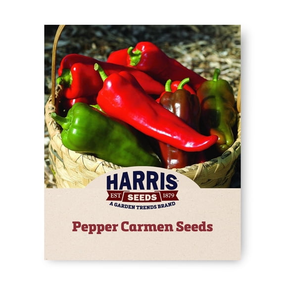 Harris Seeds Carmen Sweet Pepper, Non-GMO Italian Frying Pepper Variety, 50 Count