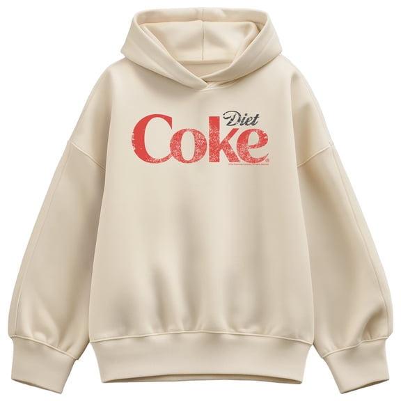 Coca-Cola - Diet Coke Logo Oversized Fleece Hoodie Sweatshirt