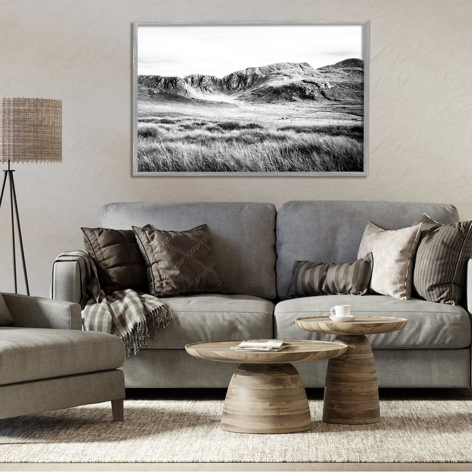 Stupell Industries Magnificent Countryside View Gray Framed Giclee Art, design by Andy Amos