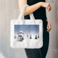 thumbnail image 6 of Yiaed Snowman And Christmas Tree Print Fluffy Shoulder Bag Plush Bags Women Ladies Tote Bag Fluffy White Furry Purse Handbag for Autumn and Winter, 6 of 7