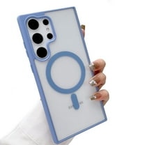 ELEHOLD for Samsung Galaxy S23 Ultra MagSafe Case, Magnetic Clear Case for Galaxy S23 Ultra, Hybrid TPU Bumper Shockproof Crystal Clear Anti-Scratch Slim Thin Case Cover 6.8 Inch,Blue