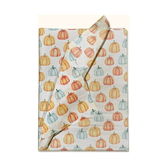 Pumpkin Decorative Printed Tissue Paper 24 Sheets of 20"x30"