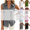 thumbnail image 4 of Stamzod Sleeveless Button Up Shirt Women Summer Cotton Linen Tank Tops Dressy Casual Collared Blouses with Pocket White S, 4 of 8