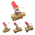 thumbnail image 2 of Brass Ball Valve with Rotary Handle Male Female Thread Hose Connector Switch Garden Farmhouse Water Flow Control Home Fitting 1/8 Inch, 2 of 8