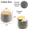 thumbnail image 3 of Bath D Dolomite Round Cotton Box Gray-Bamboo Top, 3 of 7