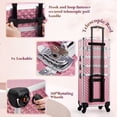 thumbnail image 5 of Professional 4 in 1 Rolling Makeup Case Large Cosmetic Trolley Salon Barber Box Traveling Cart Trunk, 5 of 7