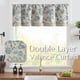 thumbnail image 2 of Cortina de Visillo Jinchan Floral de Lino para Cocina 40x120cm Azul, 2 of 9