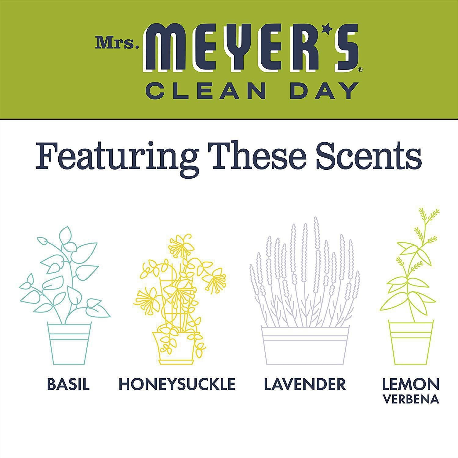 Mrs. Meyer's Clean Day Multi-Surface Everyday Cleaner, 473ml, Lemon Verbena, Multi surface spray removes stuck on dirt