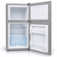 thumbnail image 3 of Frigobar Refrigerador 80 Litros con Congelador, Gris, Mini Bar Compacto, Silencioso y Ahorrador Ideal para Oficina, Recamara y Hotel, 3 of 4