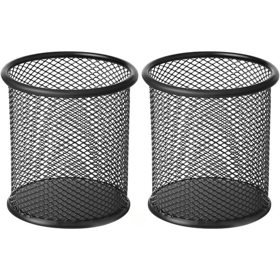 2 Pack/ 4 Pack Metal Pen Holder, Cylindrical Pencil Holder Stationery Organizers, 3.54×3.85 In