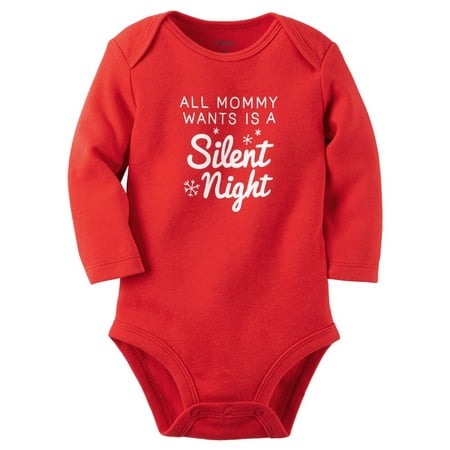 

Carters Unisex Baby Clothing Outfit Silent Night Collectible Bodysuit Red
