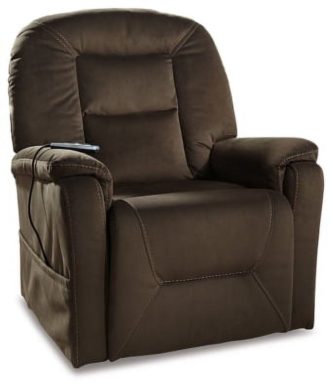 Ashley Furniture s Yandel Power Lift Recliner Chair Contemporary Design Faux Leather Saddle Walmart