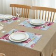 thumbnail image 3 of Pioneer Flower Floral Print Pattern Summer Placemats Table Placemats Set Of 4-Linen Kitchen Washable Placemats Table Mats 12x18 Inch Non-Slip Heat Resistant, 3 of 6