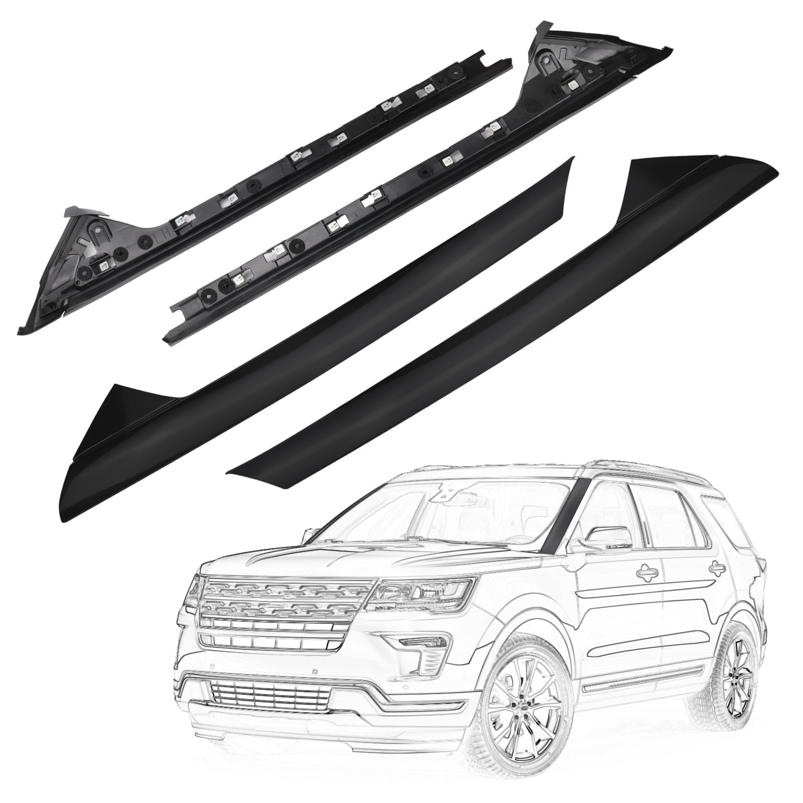 PIT66 Brown Dash Pad Bezel Cover - Center Front Replacement For Ford F150 & Expedition 1997-2003 Models