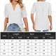 thumbnail image 2 of Camiseta Mujer Camiseta holgada de verano Moda Hollow-out Camiseta para mujer Ropa femenina (Blanco XXL) Cgtredaw para Mujer Blanco T XL, 2 of 7