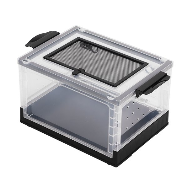 Animal Box, Front Opening Door Top Mesh Cover Foldable Pet Terrarium ABS Material With Pulleys For Hedgehog For Rutin Chicken White,Blue,Black